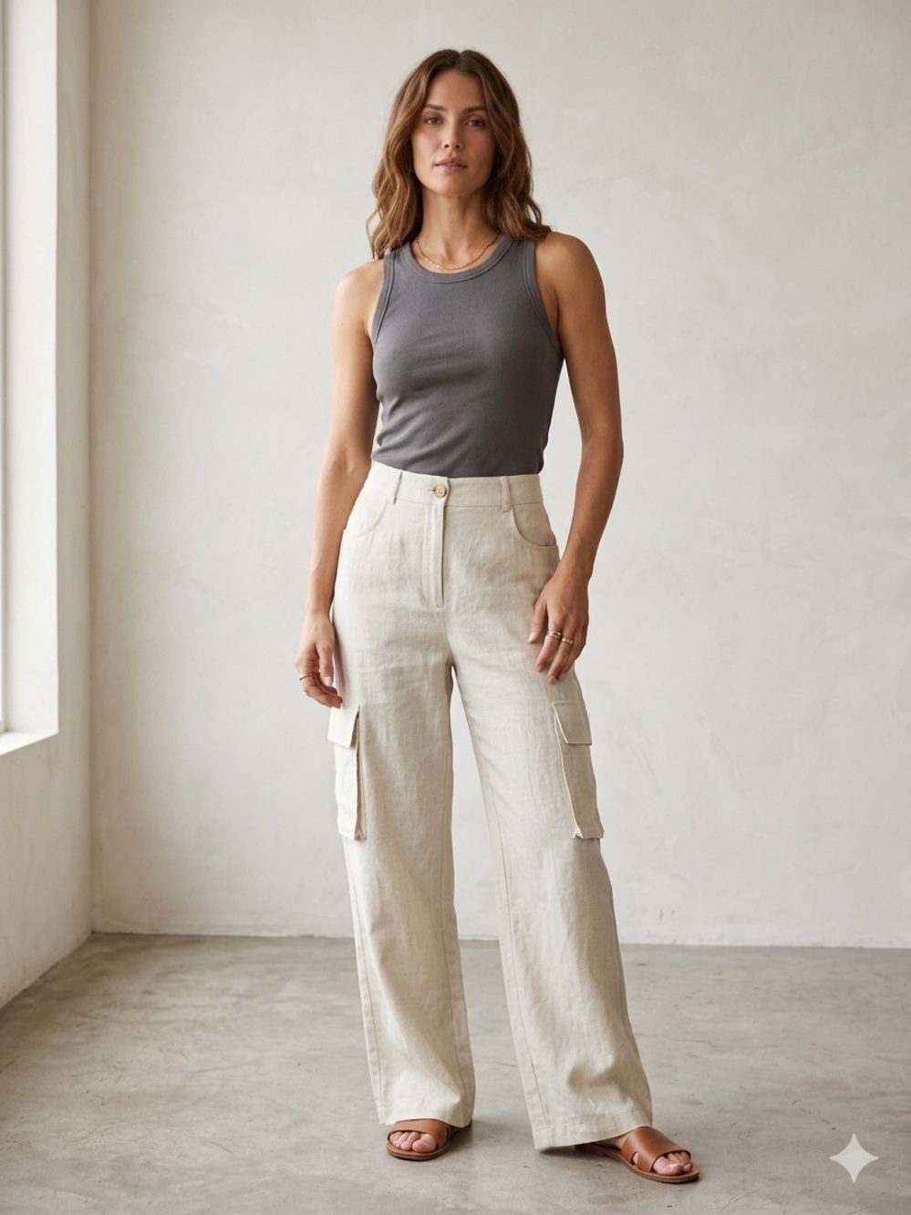 Sincerely Jules Cream Linen Pants